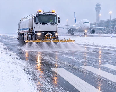 Snow melting liquid potassium acetate